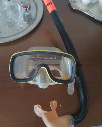 Maschera sub vintage Cressi sub Acqua lux