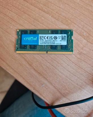 Crucial 16GB DDR4 3200 SO-DIMM CL22 per notebook