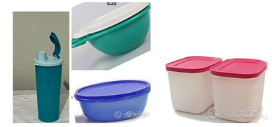 set contenitori e bicchiere tupperware