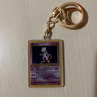 Portachiavi pokemon  con carta di Mewtwo