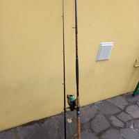 Canna pesca siluro storione milo+ mulinello maver