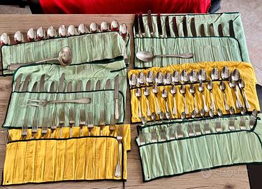 Servizio posate vintage 99 pezzi placcato argento