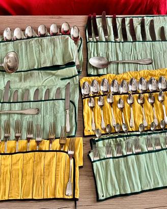 Servizio posate vintage 99 pezzi placcato argento