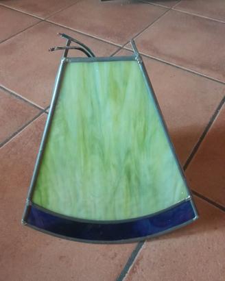 Paralume art deco vetro vintage, da restaurare