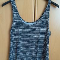 Canottiera da donna bianca e nera