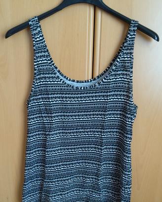 Canottiera da donna bianca e nera