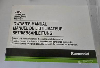 Manuale/libretto uso e manutenzione Kawasaki Z400