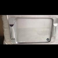 vassoio Vemi in acciaio con fondo decorato 