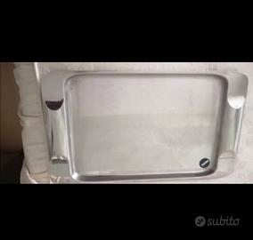 vassoio Vemi in acciaio con fondo decorato 