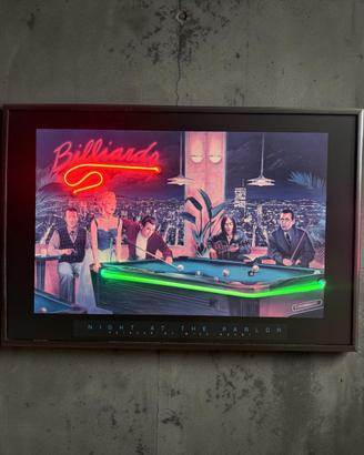 Billiards Quadro Vintage anni 90’ con Neon