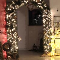 Arco albero di Natale con illuminazione