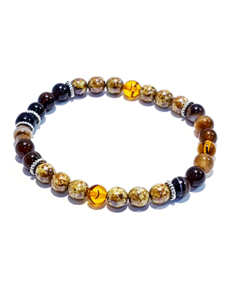 Bracciale uomo perle murano
