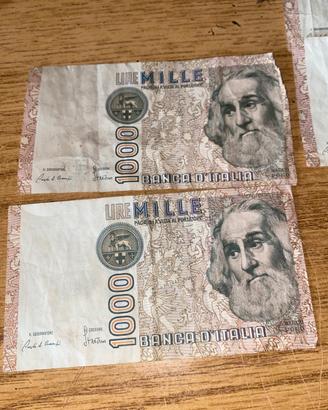 Banconote lire tenute abbastanza bene