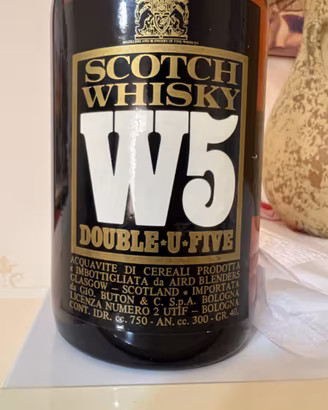 Whisky scotch w5 double U five del 1978
