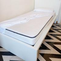 Letto singolo con materasso nuovo Ikea Malm