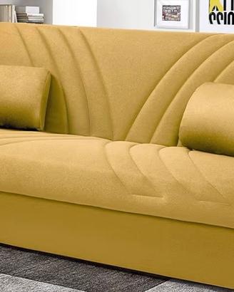 Divano Letto 3 Posti con Contenitore – Colore Gial