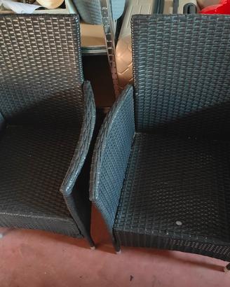 poltroncine e divanetto da balcone