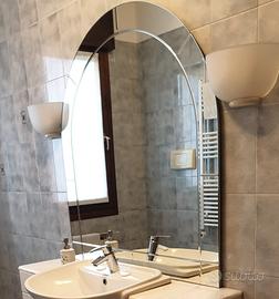 Coppia di APPLIQUES in vetro smerigliato