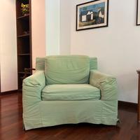 Poltrona sfoderabile verde salvia