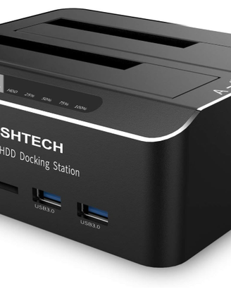 Aluminum Dual Bay Hard Drive Dock for 2.5&3.5