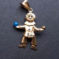 Ciondolo Argento 925 e Oro 18kt Vintage