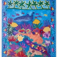 Acquario poster vintage stampa offset su carta cor