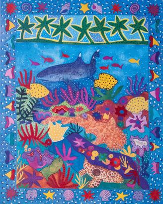 Acquario poster vintage stampa offset su carta cor