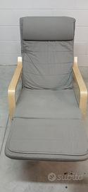 Poltrona Relax con Poggiapiedi – Grigio