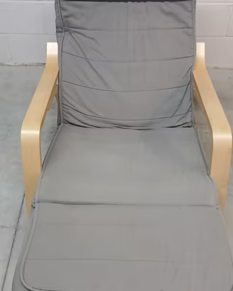 Poltrona Relax con Poggiapiedi – Grigio
