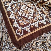 Copriletto matrim. nocciola in Lana, artigianale