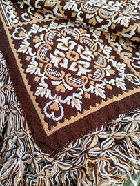 Copriletto matrim. nocciola in Lana, artigianale