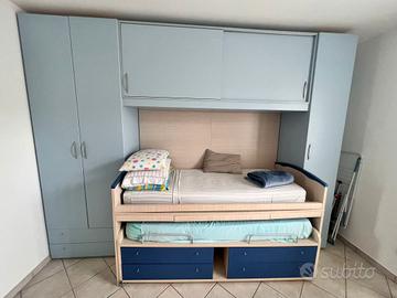 Armadio a ponte con letto estraibile – 3,43 m
