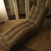 Chaise longue imbottita