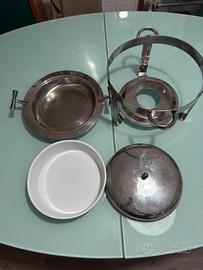 Scaldavivande da tavoloin acciaio