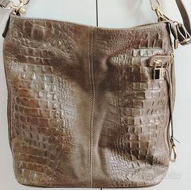 Borsa color cuoio da donna Vera pelle Melluso.