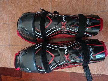 protezioni hockey parastinchi pantaloni gomitiere