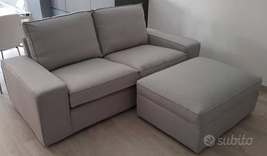 Divano IKEA 2 posti + Poggiapiedi Contenitore