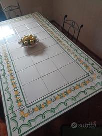 tavolo da cucina o da gazebo in ferro battuto