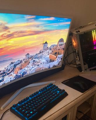 Monitor PC Curvo Samsung 32" Bianco