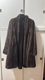 Cappotto in pelliccia di visone marrone