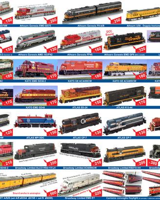 Locomotive americane Athearn BLI Kato Atlas -Treni