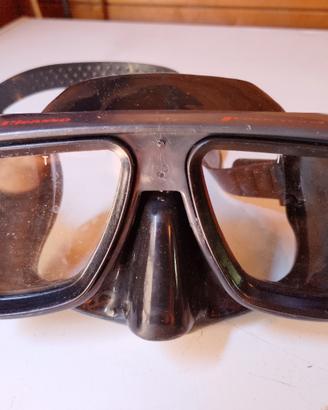 maschera subacquea vintage Picasso black team 