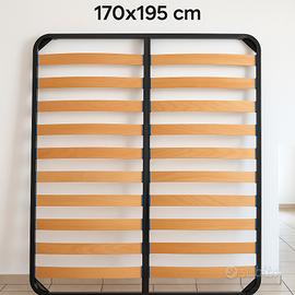 Rete matrimoniale a doghe in legno 170x195 cm – ro