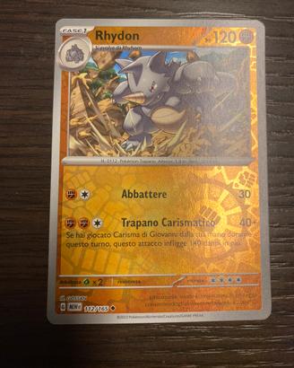 Carta Pokemon Rhydon Holo 151 ex