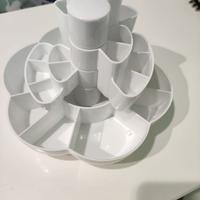 Compatto organizer per make up e pennelli