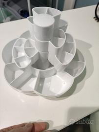 Compatto organizer per make up e pennelli