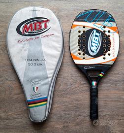 racchetta da padel MBT con sacca custodia 