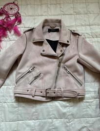 Giubbotto rosa scamosciato Zara | taglia M