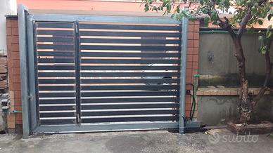 cancello e pedonale moderno