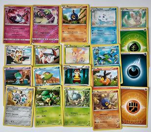lotto x 20 carte pokemon varie edizioni game ITA